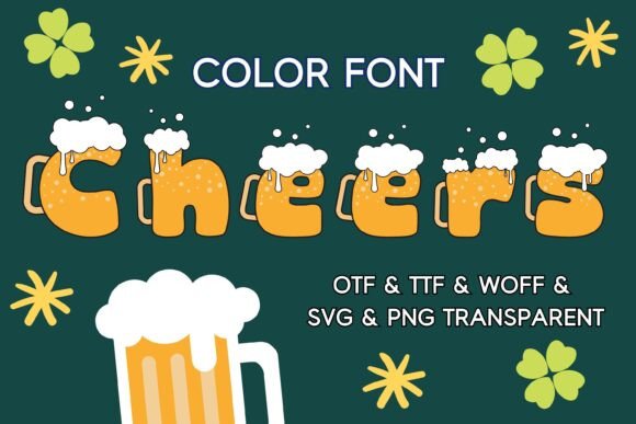 Cheers: A Festive Color Font for St. Patrick's Day
