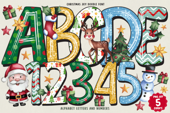 Christmas Joy Doodle: A Playful Font for Festive Designs