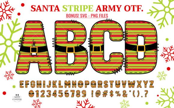 Christmas Santa Stripe: A Festive Font for Holiday Cheer