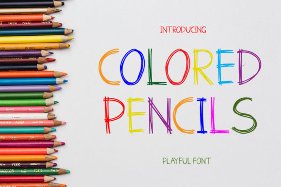 Colored Pencils: A Playful Font for School & Creative Designs