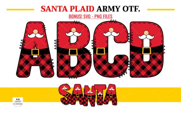 Embrace Holiday Whimsy with Santa Plaid Army