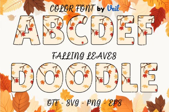 Embrace the Artistic Spirit of the Falling Leaves Typeface