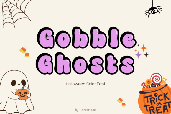 Gobble Ghosts: A Cute Halloween Color Font