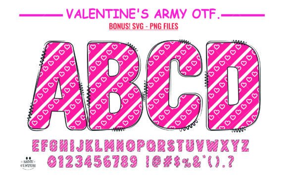 Love Valentine's Diagonal: A Doodle Font with Heart