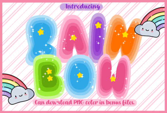 Rain Bow Font: A Layered Approach to Playful Branding