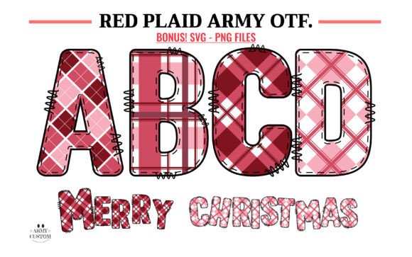 Red Plaid Bundle Army: A Typeface of Cozy Tradition