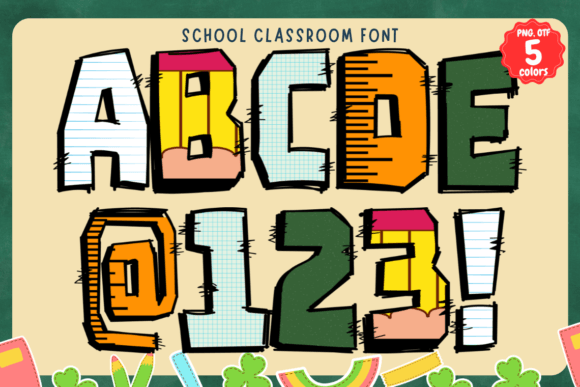 Step Into Creativity with the School Classroom Font